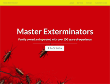 Tablet Screenshot of masterexterminators.com